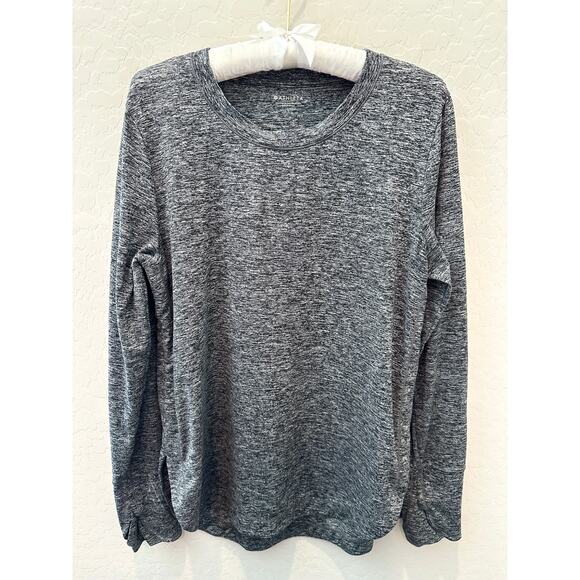 ATHLETA | Gray Long Sleeve Performance Top Lightweight Activewear | Size Large - Picture 1 of 6